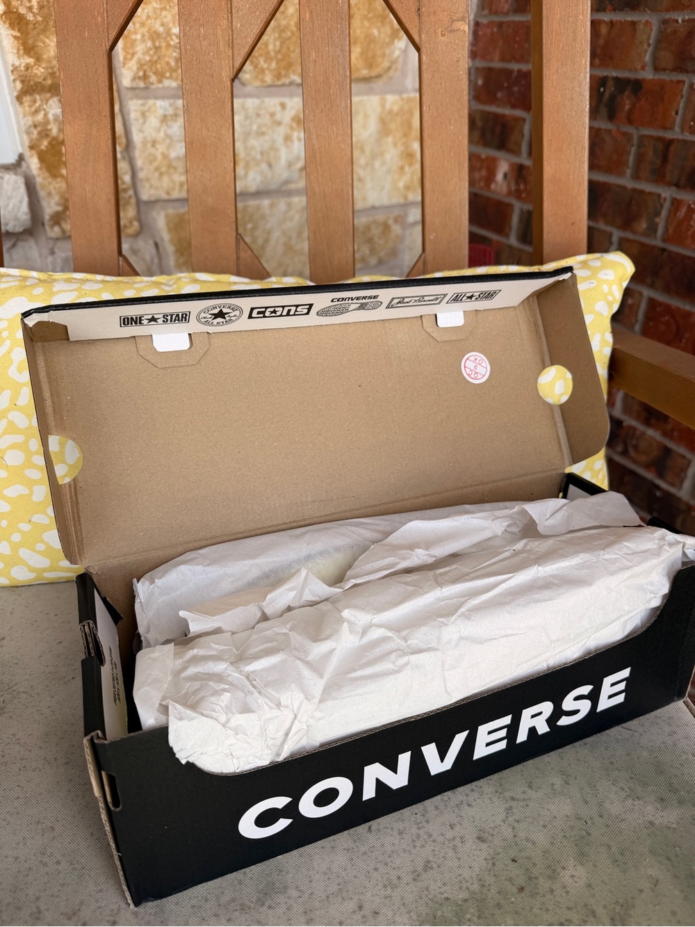 Converse Black Shoe Storage Box with White Branding